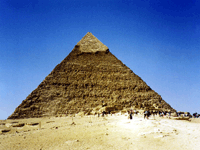 pyramid and blue sky